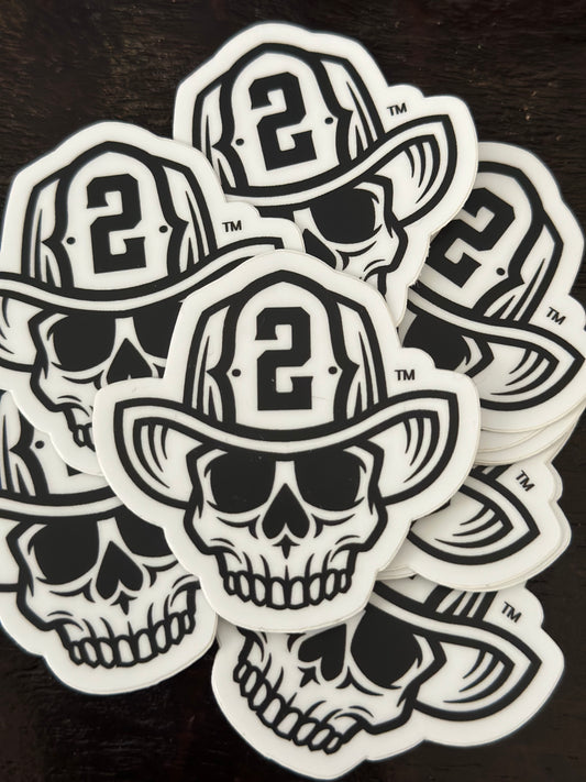 Skully Helmet Sticker